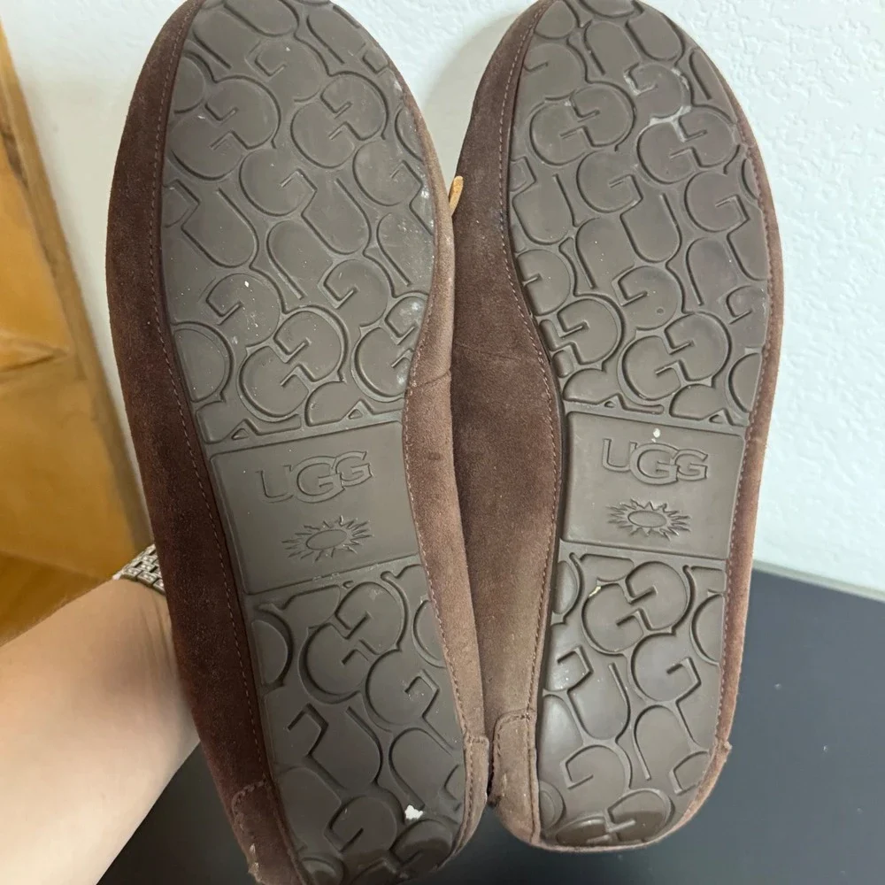 UGG Alder Mens Suede Moccasin Loafer Slippers Brown 1003419 Size 10